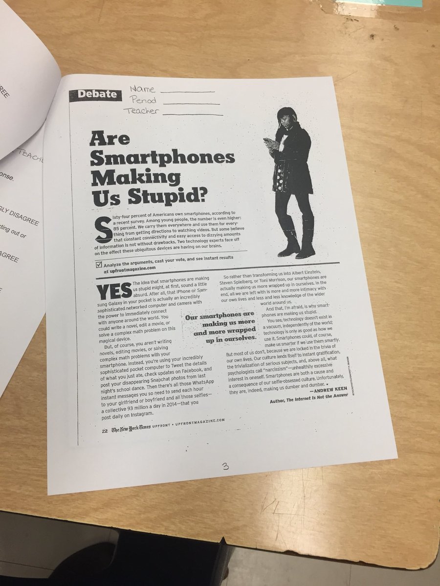 MrsCTooley's tweet photo. @PHSshare Parkdale students and teachers engaging in literacy practices as a whole school! “Are smartphones Making Us Stupid?” Choose your corner! @PGCPSLitTeam https://t.co/9LH6Bt82Qb