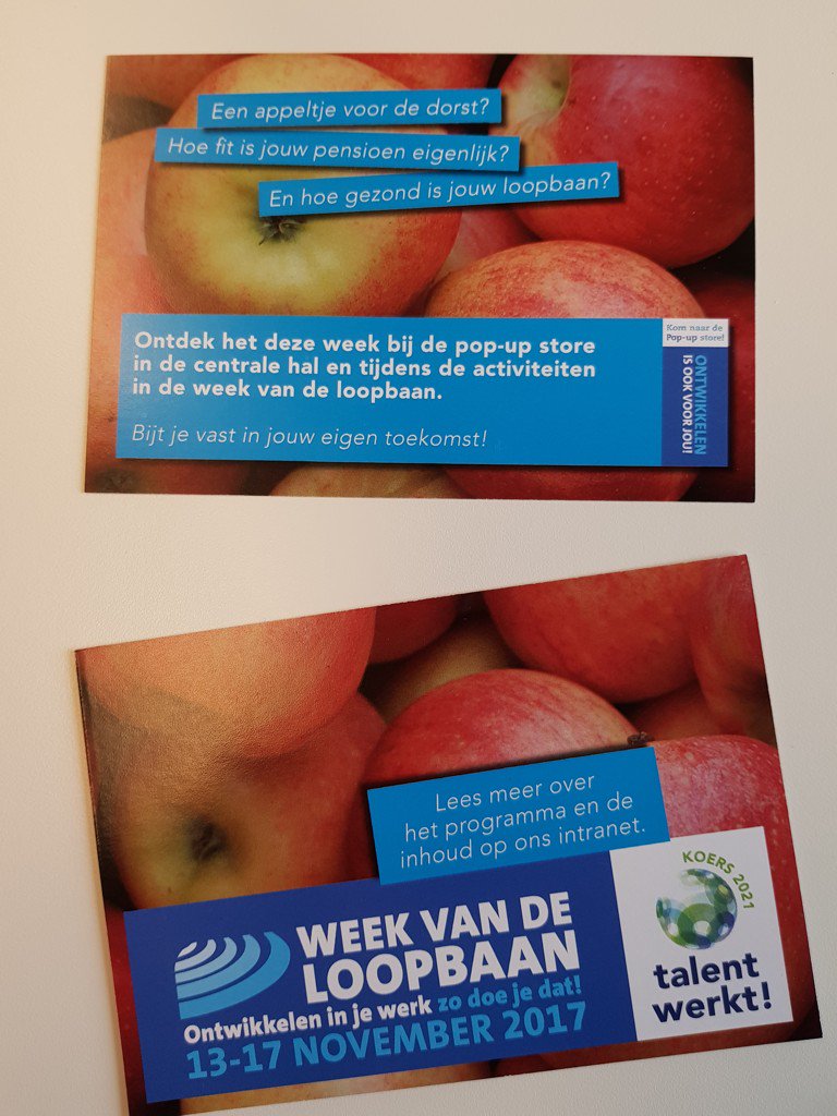 Waterschap Vallei en Veluwe opent Week van de Loopbaan met appels: bijt je vast in je toekomst <a href="/ValleienVeluwe/">Waterschap Vallei en Veluwe</a> #wvdl