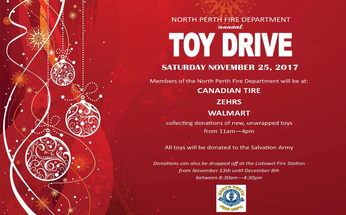 northperthfd's tweet photo. Every year children in our own community go without presents on Christmas morning. On November 25th please consider donating to NPFD's annual Toy Drive and help us spread a little holiday cheer this season! https://t.co/OYiSRuDWyQ