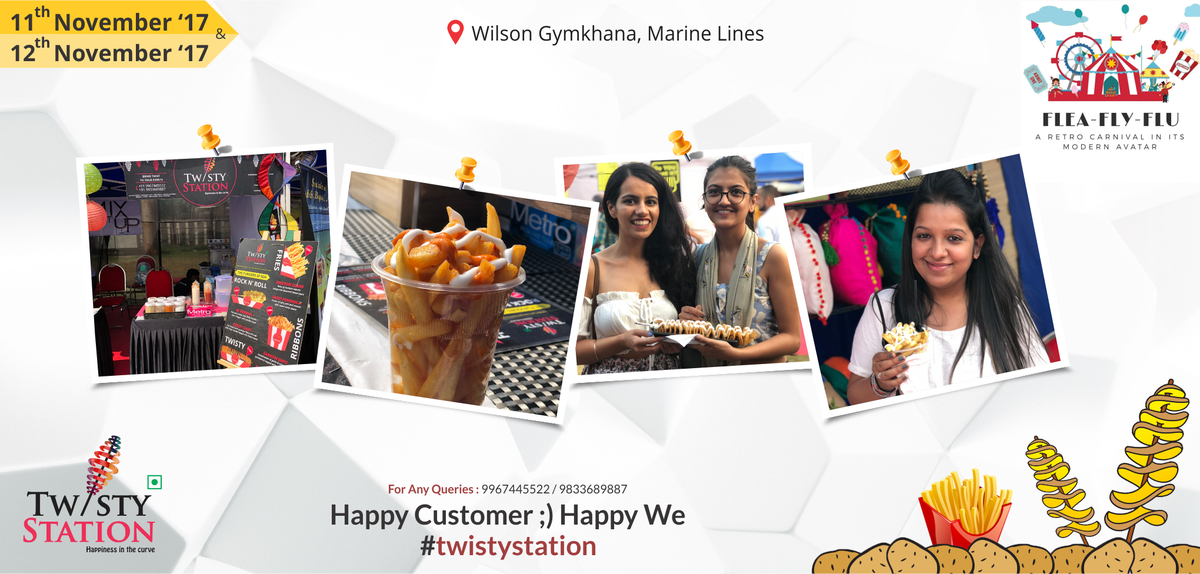 twistystation's tweet photo. #TwistyStation at #FleaFlyFly! #HappinessInTheCurve #HappyCustomers #FleaMarket #PopUpShop #Flea #Shopping #FoodFestival #Event #MarineLines #Mumbai https://t.co/TluD2k5x7F