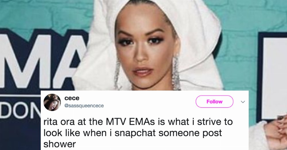 someecards's tweet photo. Rita Ora wore a bathrobe on the red carpet, but it was less weird than her fork. https://t.co/w70XZWR1fH https://t.co/C6JYZn1A0q
