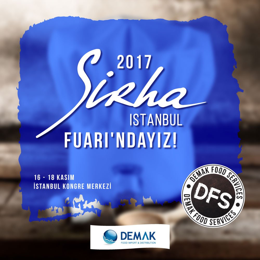 DemakGurme's tweet photo. Uluslararası şefler ve fark yaratan gıda şirketlerinin katılımıyla sektörün en kapsamlı buluşması #Sirhaİstanbul2017'ye geri sayım başladı! #DemakFoodService olarak yeni ürünlerimiz ile profesyonel şefleri fuar boyunca standımızda ağırlamaya hazırlanıyoruz. Takipte kalın! 😊 😎 https://t.co/iGeLnwnxMa