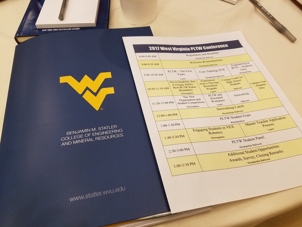 CarrieMarcum's tweet photo. Excited for @wv_pltw conference in Morgantown!  @SMHSSTEM @SMH_Cardinals #wearespringmills https://t.co/rG547H5WZg