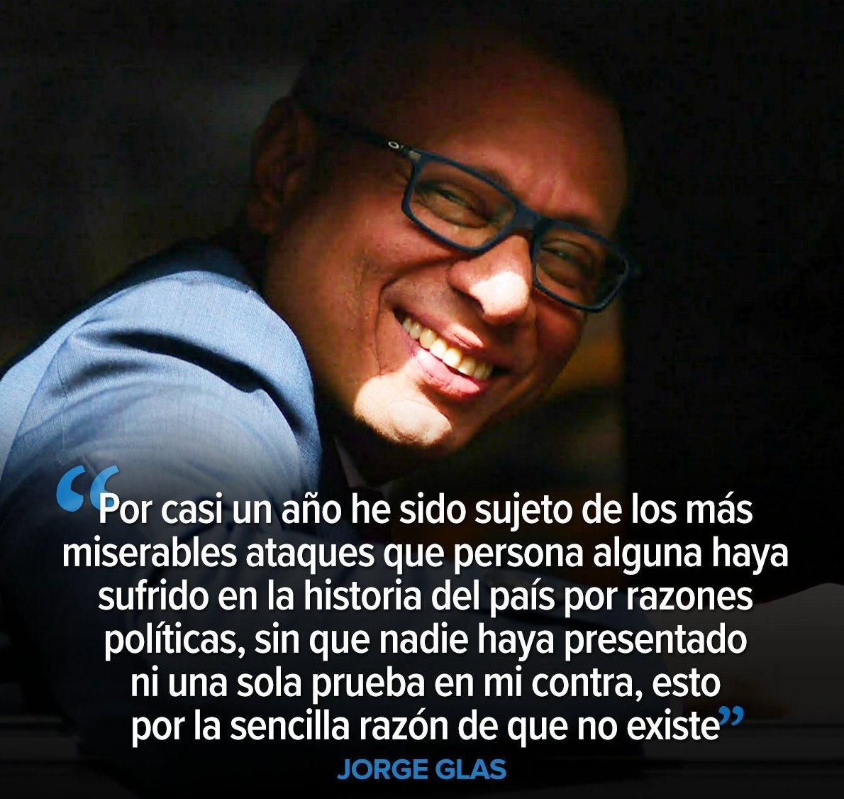 JorgeGlas's tweet photo. Esta cuenta será utilizada para contar la verdad sobre el caso de @JorgeGlas, para publicar los mensajes que nos hace llegar el Vicepresidente Constitucional de la República mientras se encuentra #Injustamente privado de su libertad.
•C.M.• https://t.co/dU3aASOZvS