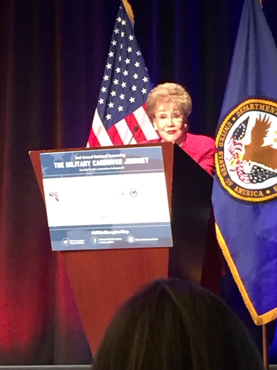 kathyb7995's tweet photo. Opening remarks by Elizabeth Dole on military caregivers @MFRIPurdue #MilVetCaregiverMap @DoleFoundation https://t.co/bFBRIUwT7G