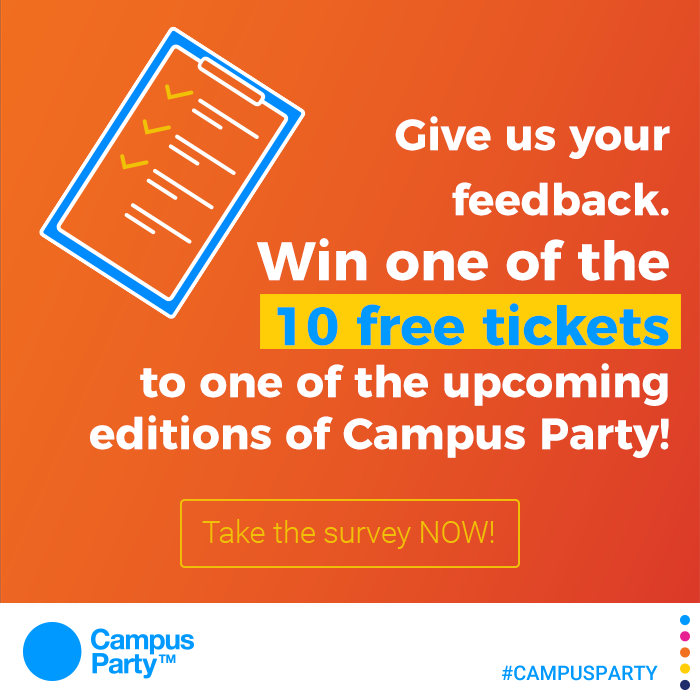 campusparty's tweet photo. Are you a campusero? Have you attended a Campus Party? We care about your opinion! Take the survey and try to win: https://t.co/iH3Cxdqxeb 🏆 https://t.co/aTvO0YCIYM
