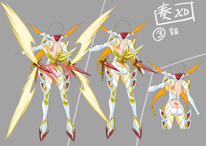シンフォギアXDイベント「片翼の奏者」の復刻に便乗して
ゲームでしか拝めないエクスドライブ奏の設定画を横流しするぞ!
(嘘です。ちゃんと許可取ってます)

去年の退院後、最初の仕事がこのデザインの確認でした。
感想は「槍デケー!」
大きい事はいい事だ。(大艦巨砲主義)
#symphogearxd 