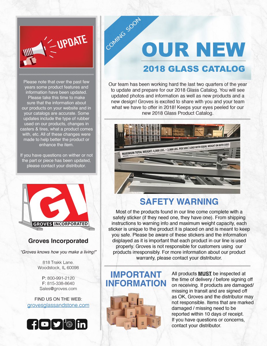 GrovesInc's tweet photo. Q4 Stone Newsletter for Groves Incorporated #grovesinc @FBarkowInc @BohleAmerica @myglasstruckmgt #glasscarts #glassproducts https://t.co/BFVKZk4KO9