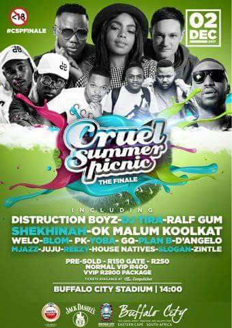 OwamiMsiya's tweet photo. The full lineup of #CSPFINALE🔥

Are you guy's  ready to party with us on the#2Dec @ #BuffaloCityStadium🔴😄👌🏼🏼 https://t.co/aKXMK5NrfT