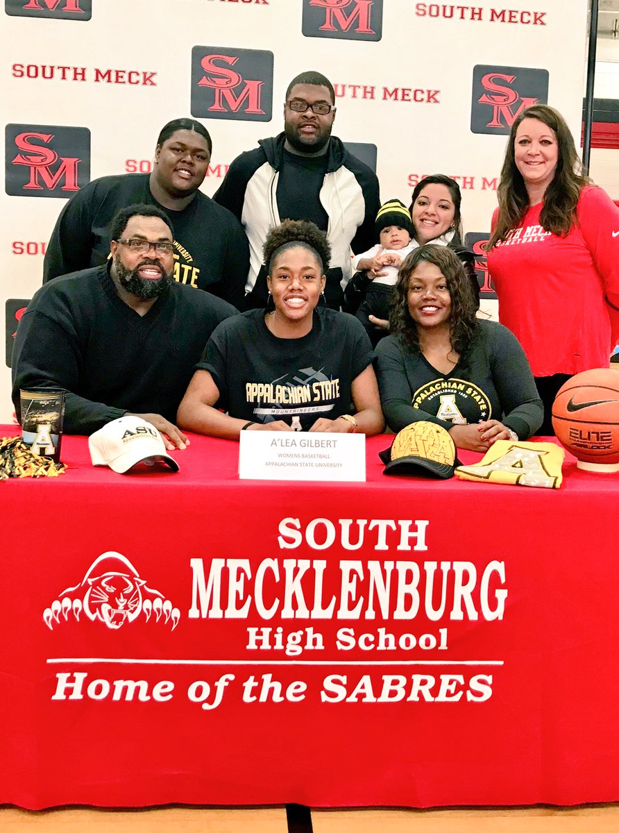 SOUTHMECKWBB's tweet photo. Congratulations @alea_gilbert signing her NLI to Appalachian State University today 🖤🏀💛 https://t.co/B3USdXwcAv