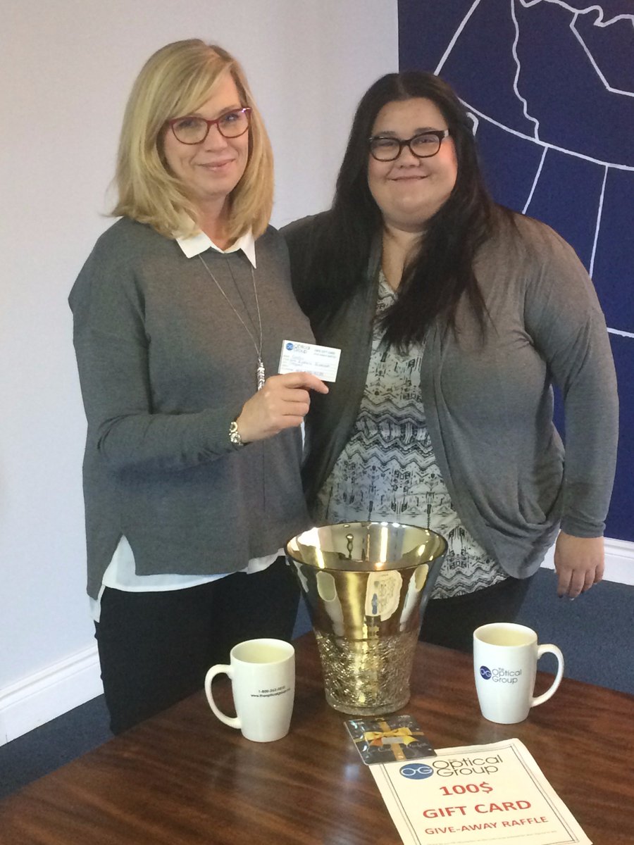 theopticalgroup's tweet photo. Congratulations to Gaby on winning the #visioncanada draw! We will send out your prize soon. Thanks again to everyone who entered! https://t.co/ogx2ZxAwQF