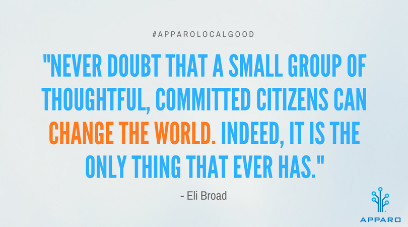 ApparoCLT's tweet photo. Thank you to everyone who helped spread the good last week during Local Good Week! How energizing to see all of the good happening in our very own backyard. Local good is all around us, and we hope these stories of service have inspired others to join in.
#ApparoLocalGood https://t.co/YQUihkJouK