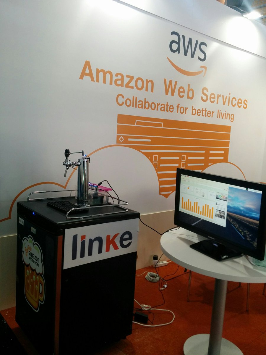 SyntaxSystemsES's tweet photo. All set up for our #simplebeer service with #AWS at the @SmartCityexpo tomorrow! Visit us at booth B-254 & enjoy #freebeer🍻 #IoT #SmartCity https://t.co/PA28emaUAM