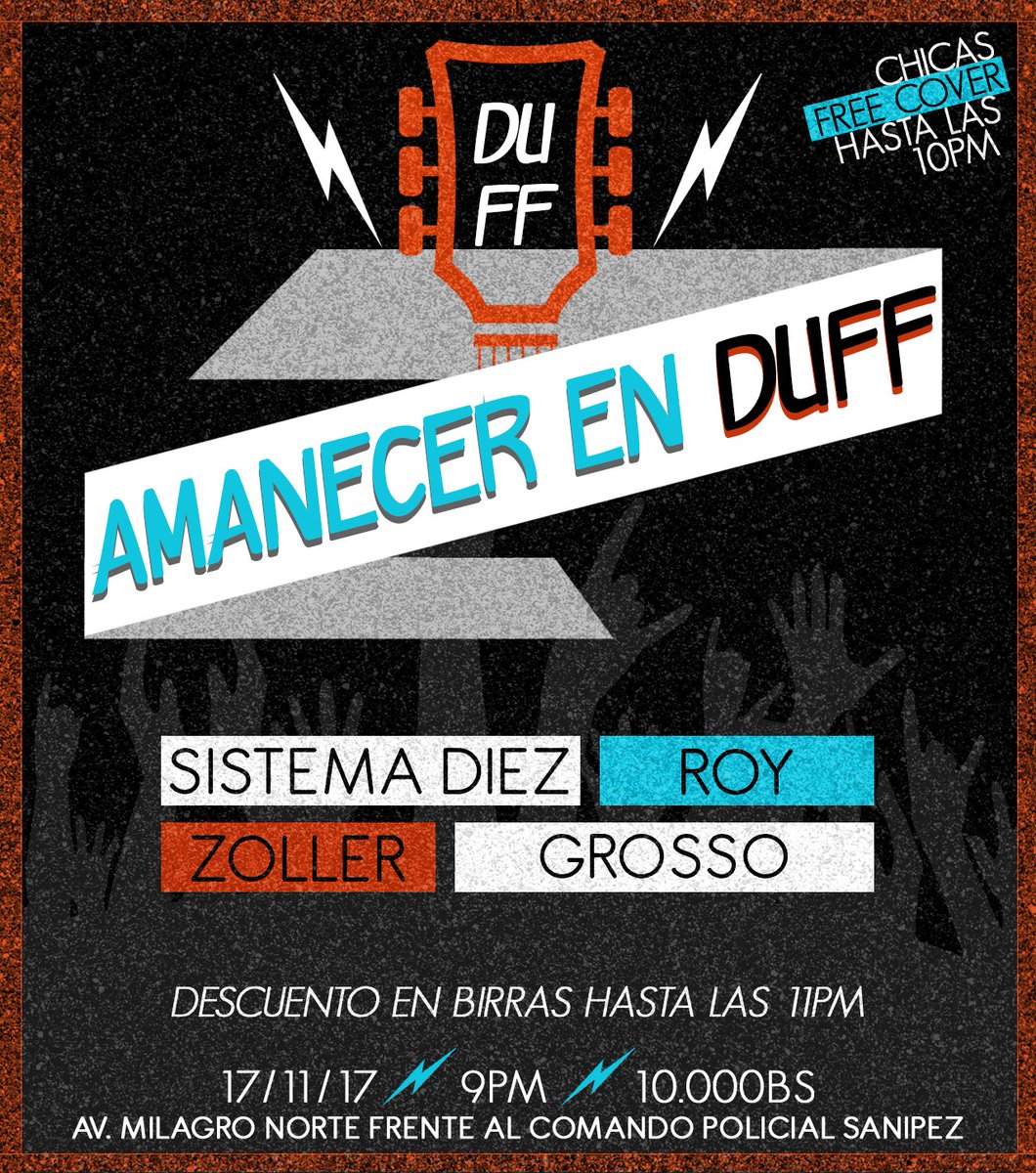 Este viernes 17 nos activamos en <a href="/duffmcbo/">DUFF PIZZERIA</a> junto a los panas de #zoller #grosso y #roy