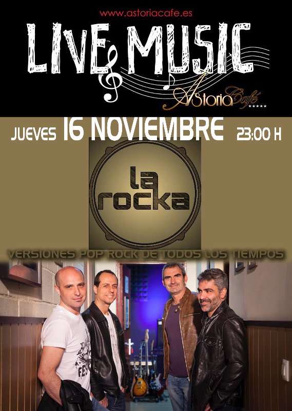 AstoriaCopas's tweet photo. Te apuntas al rock del bueno otro jueves más en astoriacafé? Este jueves 16 noviembre viene "LA ROCKA" con el mejor rock a partir de las 23:00h https://t.co/bM0EGcodKV