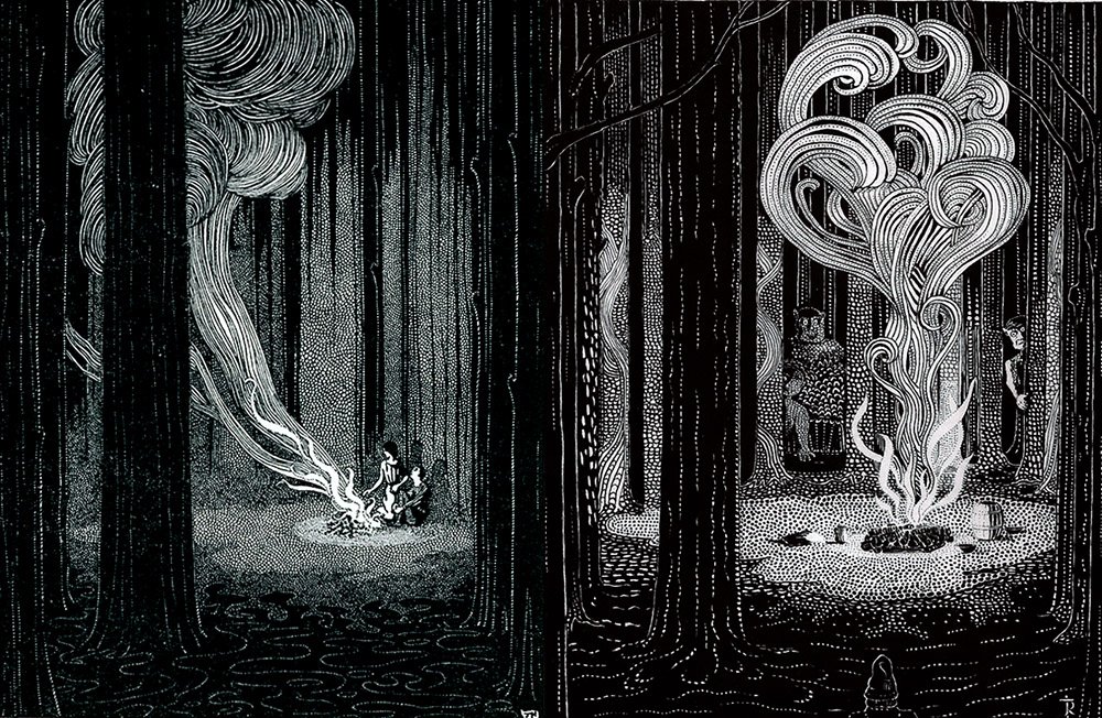 uzzlepyepress's tweet photo. What did #JRRTolkien have to do with the acclaimed, but mysterious, illustrator #JennieHarbour? Hint: It involves #HanselAndGretel and some hungry #trolls. More at https://t.co/zcORtC0qCG #goldenageillustration #books #tolkien #hobbit https://t.co/pKamNS0vWq