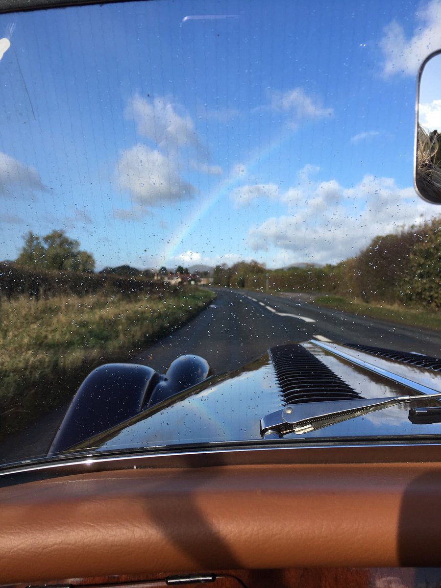 Is that the Morgan Factory at the end of the Rainbow?🌈 #Malvernhills #morganadventure #winteriscoming #SundayDrive