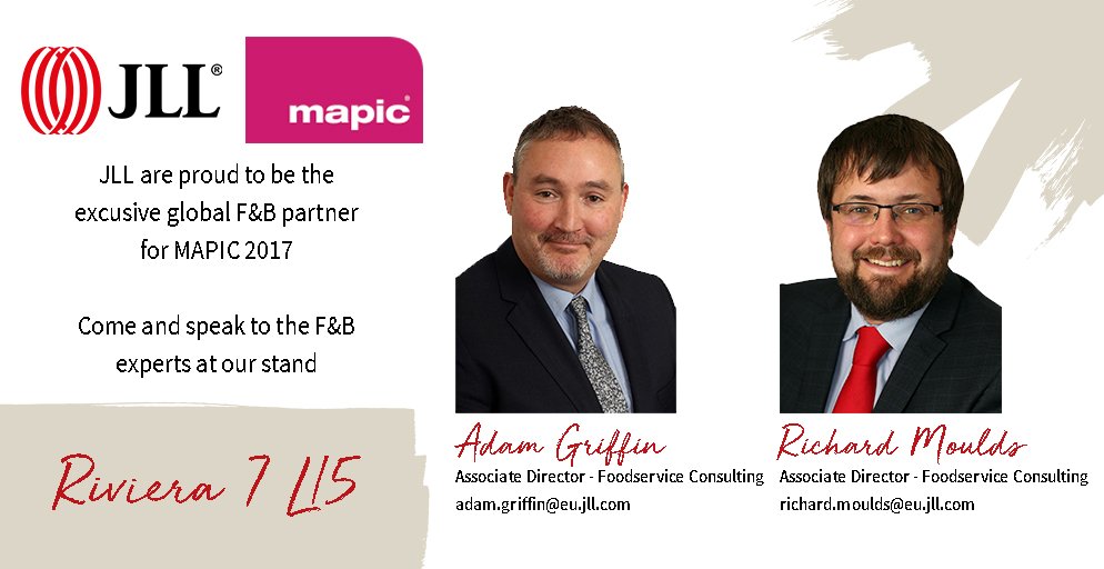 Coverpoint_Food's tweet photo. It's @MAPICWorld week! We are proud to be the Global F&amp;B Partners for 2017. Don't be shy...come and speak to the F&amp;B Experts at the @JLLEuropeRetail stand - Riviera 7 L15 #AchievingAmbitions #Foodies #ExciteAndDelight #Mapic https://t.co/F5JEbiRwsy