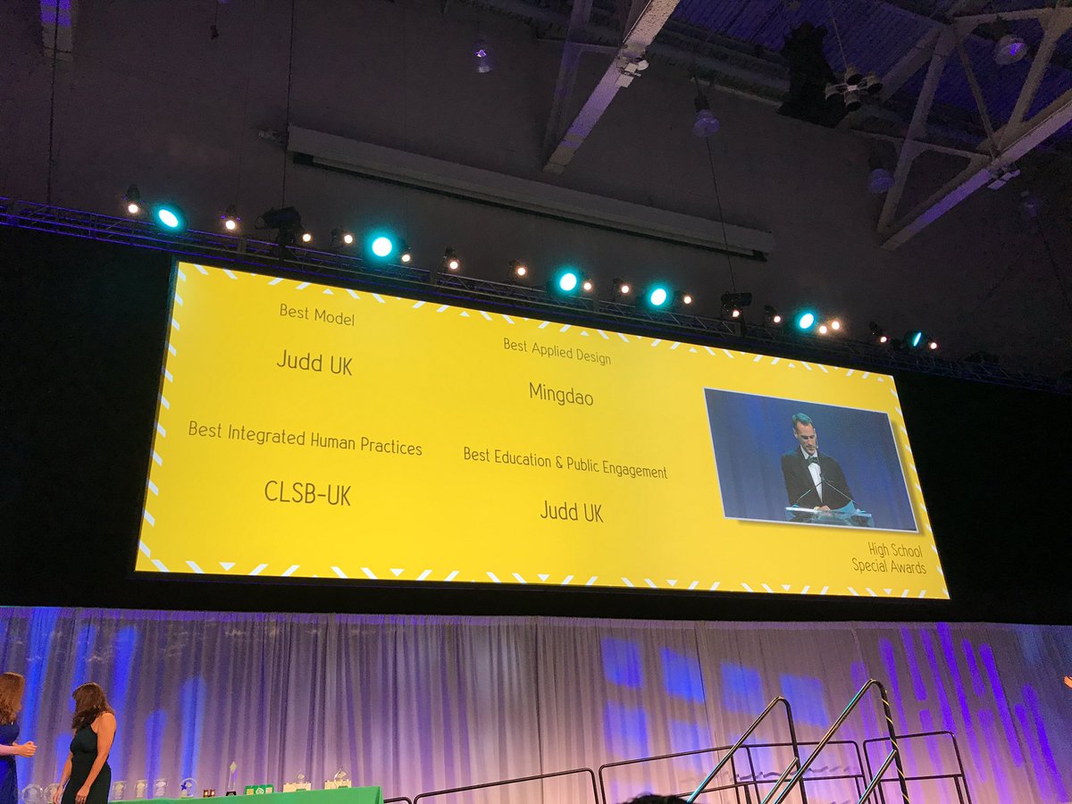 iGEM's tweet photo. Congratulations!! #iGEM2017 #GiantJamboree #ClosingCeremony https://t.co/MknfJGWRw4
