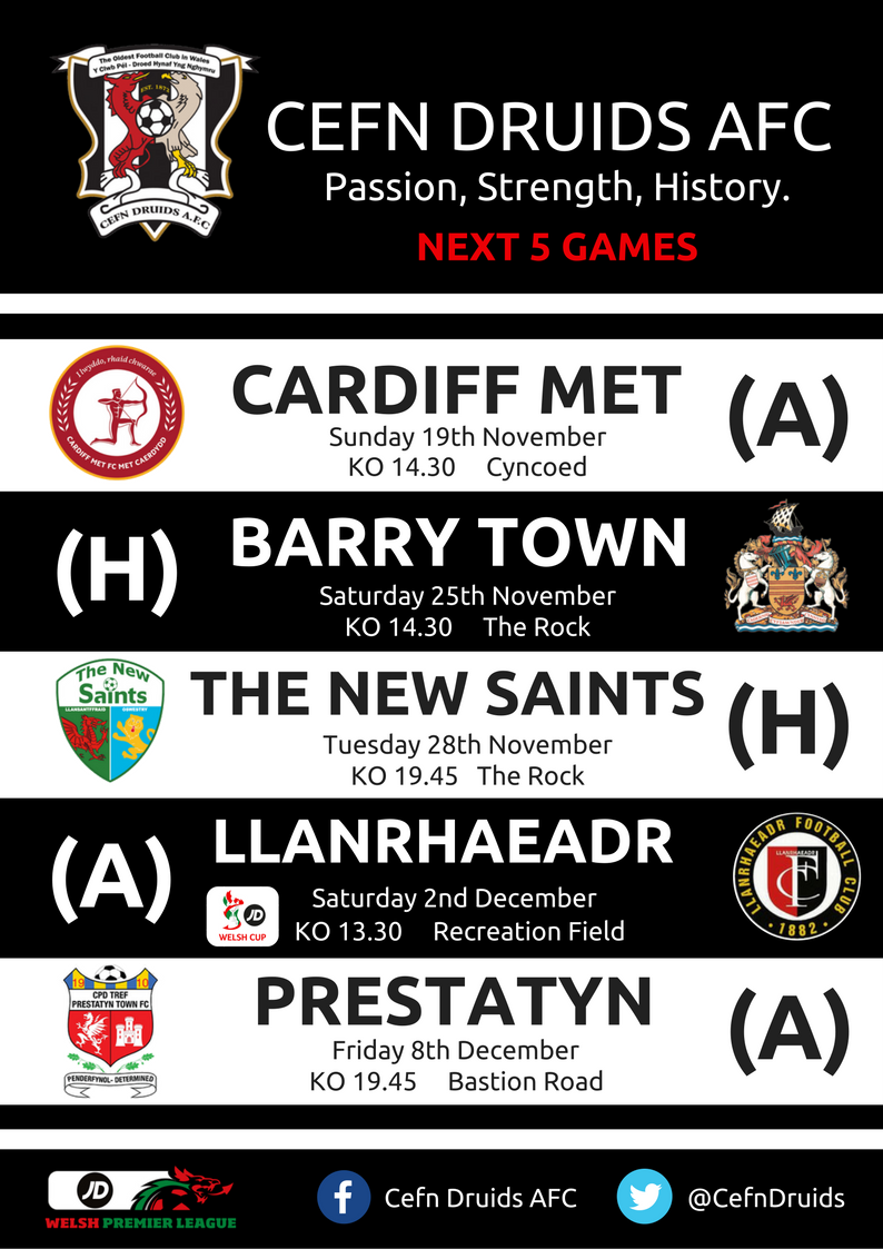 OUR NEXT 5 GAMES!