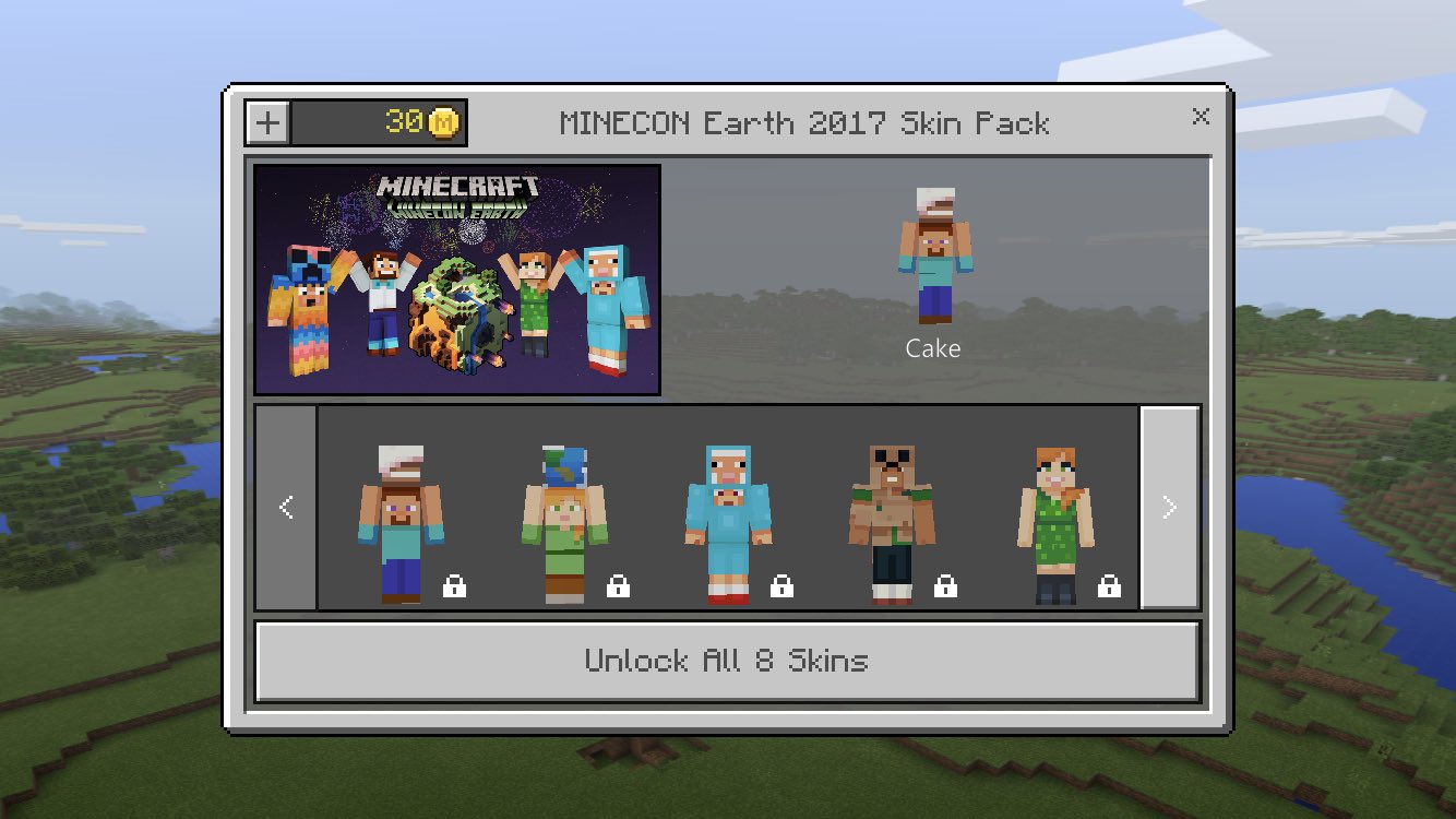 Minecraft News on X: A #MINECONEarth 2017 Skin Pack is available