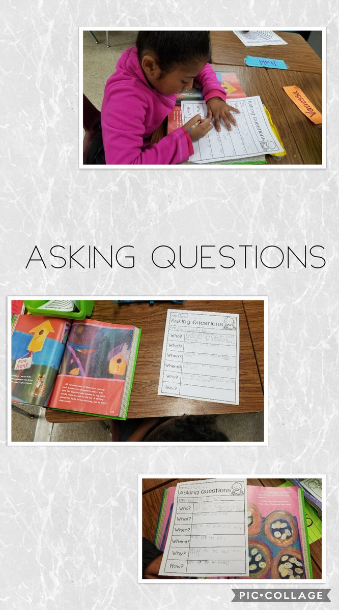 rdpatterson2015's tweet photo. Our 2nd grade students are using the text to create questions for their classmates to answer tomorrow. https://t.co/h9dwDrzH1k