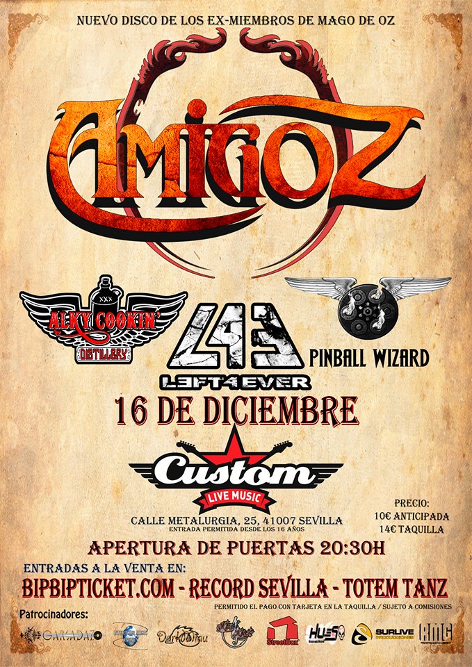 El 16 de diciembre <a href="/AmigOZ_Oficial/">AmigOz_fanpage</a>. 
#Conciertazo en #Sevilla.
Entradas en @totem_tanz <a href="/RecordSevilla/">Record Sevilla</a> y bipbipticket.com