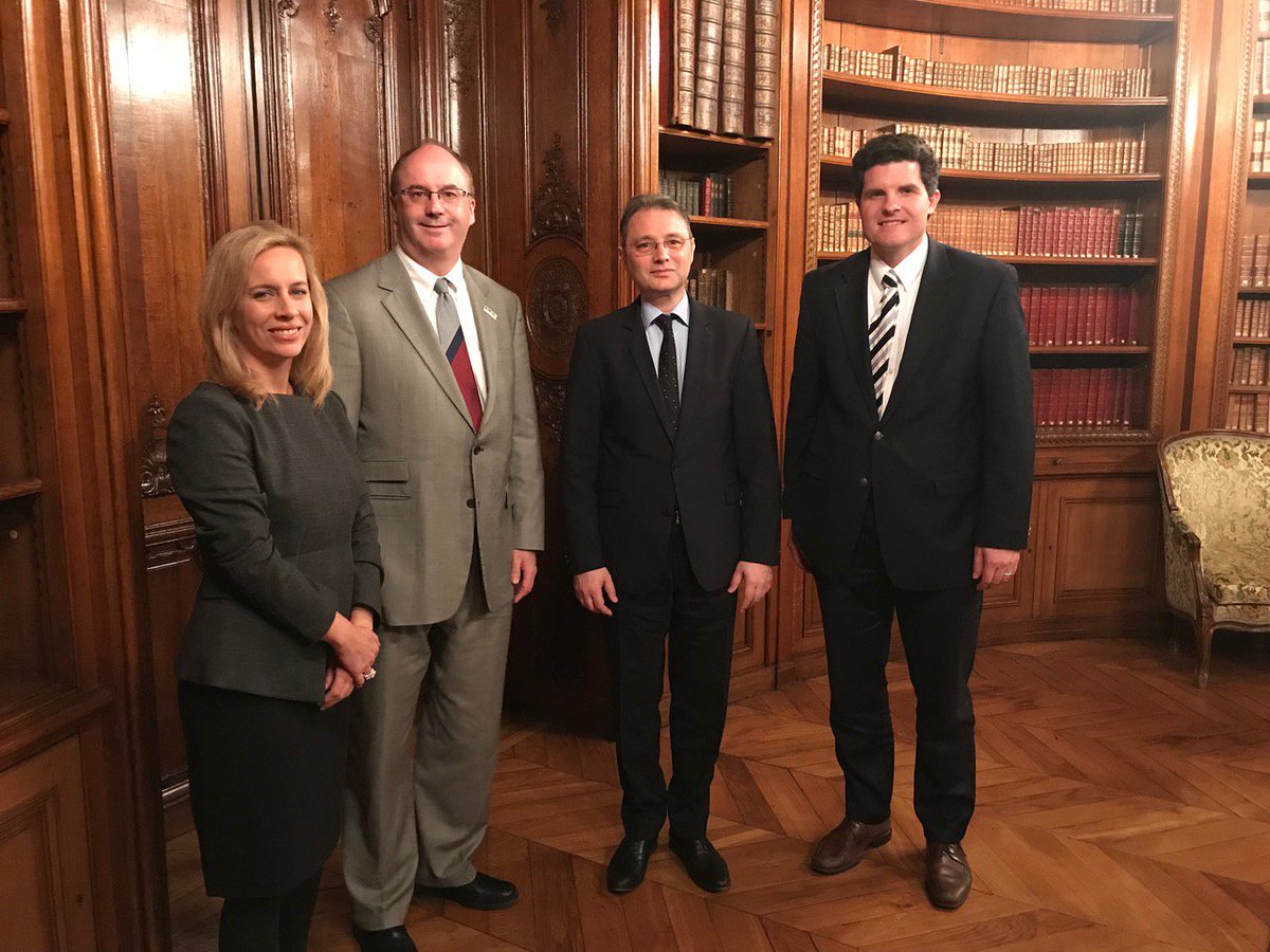 H. E. Luca Niculescu, Ambassador from the Embassy of #Romania, met with the <a href="/Expo_2023/">Expo2023 Minnesota</a> Bid Committee and the U.S. Department of State to discuss the #Expo2023 USA-Minnesota bid and upcoming vote.