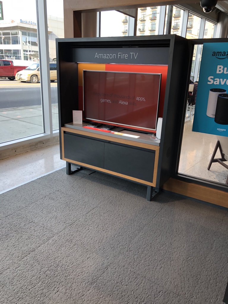 Amazon shop live in Chicago Wholefoods.  “Alex ask Best Buy to order Bigscreen TV”
