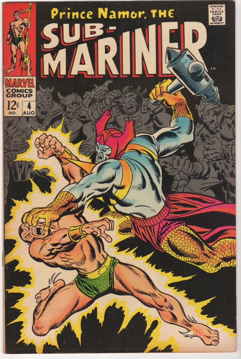 HypnoTronic's tweet photo. Sub-Mariner #4 VG/FN (5.0) our bargain price: Only $12.00 bucks!
#hypnotronic #statenIsland #comics1968 #subMariner #princeNamor #marvelComics #johnBuscema https://t.co/Hm1oxZWzGL
