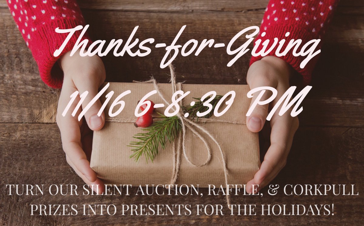 Need holiday gift ideas? Come out and place a bid on our silent auction items at our 7th Annual Thanks-for-Giving event! Not able to make? No problem - Start bidding on our silent auction items now and through the event online here: bit.ly/tfg7silent