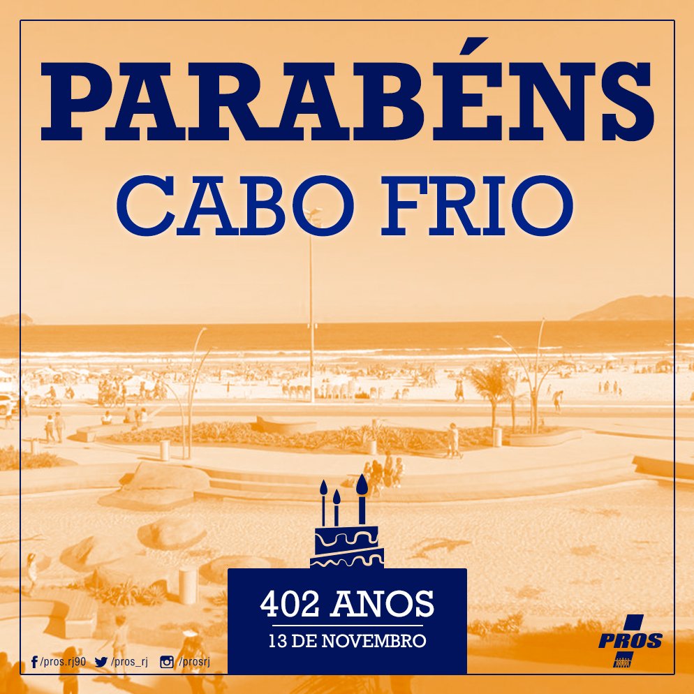 pros_rj's tweet photo. Parabéns Cabo Frio pelos 402 anos! #JuntosSomosMaisFortes
#Pros #Pros90 #ProsRJ https://t.co/8vNm7zqcQ2