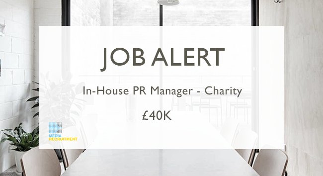 MediaRecruit's tweet photo. A great in-house opportunity for a new PR Manager available with an exciting philanthropic company. Get the details - https://t.co/HEFQSbjwYH #jobsearch https://t.co/M7XTonWMg1