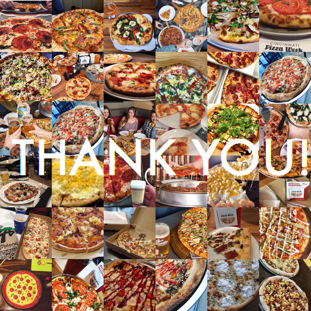 Thank you so much to all the pizza lovers of Cincinnati for making #CincyPizzaWeek such a success! We hope you all enjoyed 7 days of pizza. Who's ready for 2018 Cincinnati Pizza Week?! 🙋‍♂️🙋🍕❤️