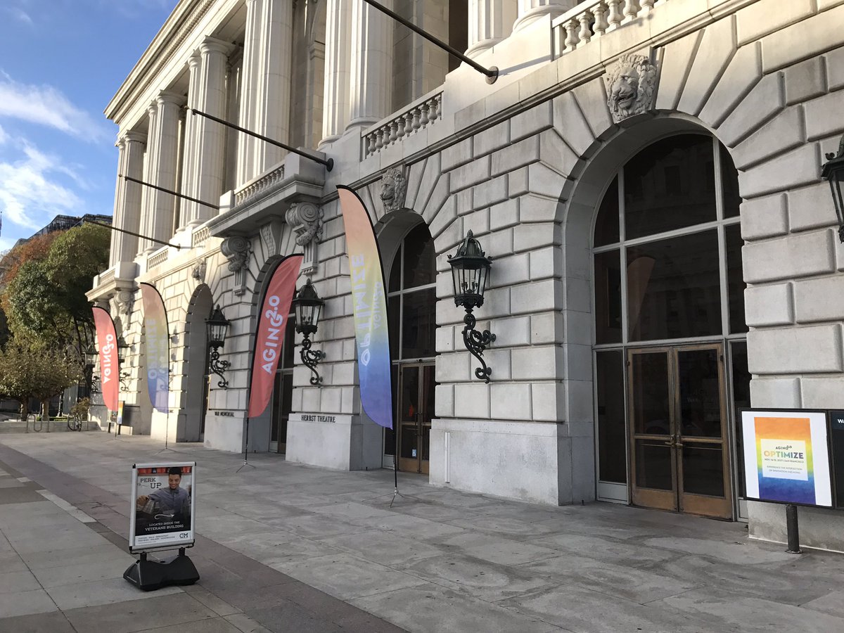 Aging20's tweet photo. It's a beautiful morning! #A2optimize is in the amazing War Memorial Bldg #SF. Look for the flags! https://t.co/8RcA1tL5sY