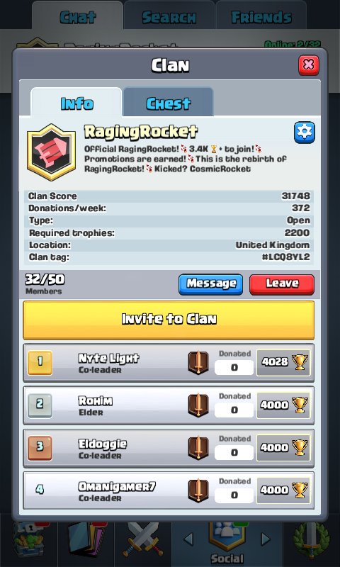 Draco_0_'s tweet photo. Yo guys, @RagingRocket_CR is not full yet and it's now 2.2K to join! Join up, before I increase the trophy requirements to join...😈 https://t.co/uTv9EmYkqN