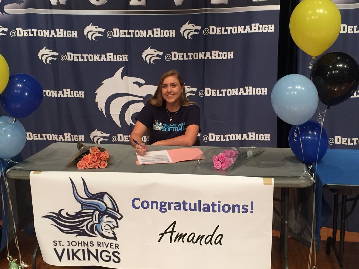 deltonawolvesAD's tweet photo. Congratulations Michelle, Amanda, Chelsea and Abigale for your softball scholarships https://t.co/1829BBWn5U