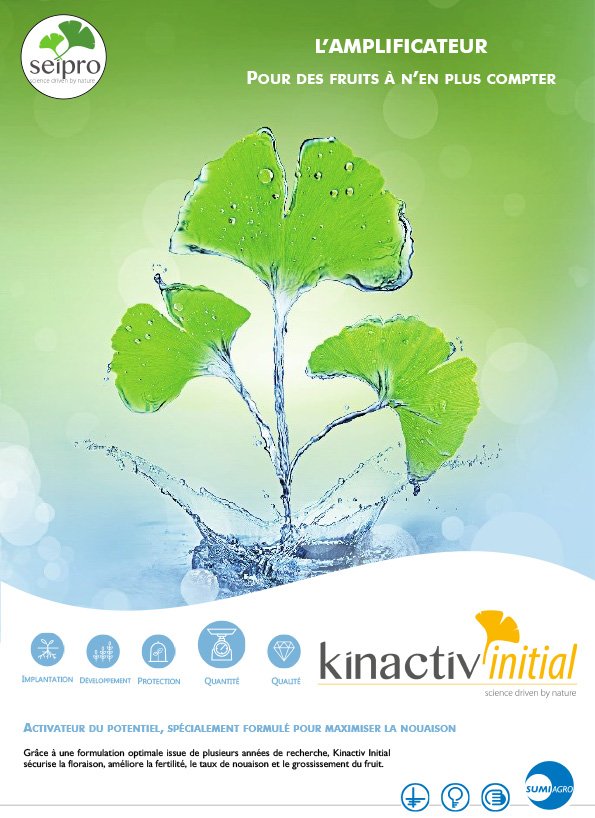 SumiAgroFrance's tweet photo. Faites connaissance avec #KinactivInitial, une spécialité spécialement formulée pour maximiser la nouaison. #KinactivInitial, l'amplificateur pour des fruits à n'en plus compter #seipro #biostimulant #agriculturedurable
https://t.co/OrOz1wCNaa https://t.co/oTSi01lwXk