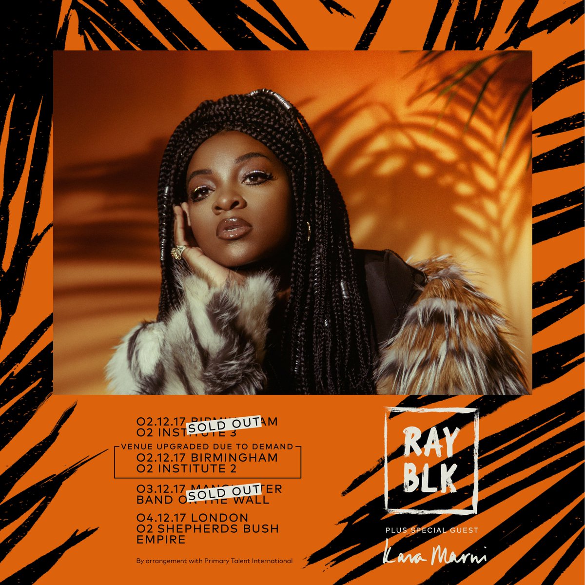 I'm so excited to announce <a href="/KaraMarni/">Kara Marni</a> as my support on tour! Her voice is insane so make sure you get your tickets and show up early cause you won't want to miss this 🔥🔥🔥
Tickets: Bit.ly/rayblkuktour