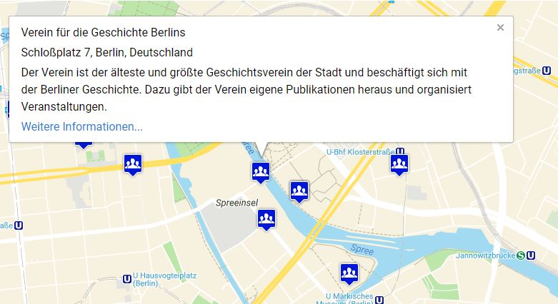 Der größte und älteste #Geschichtsverein der Stadt #Berlin - der Verein für die #Geschichte Berlins e.V - ist neben über 200 anderen #Vereinen auf #BerlinHistoryMap zu finden. Finde auf unserer #Karte einen #Verein zum #mitmachen!  berlinhistorymap.de/map/