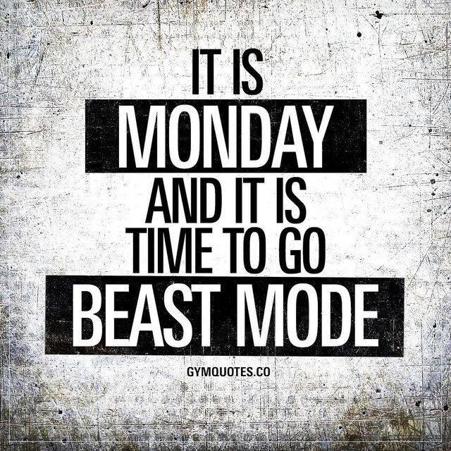Defeat the Monday Blues with a workout or acing that exam! Let’s accomplish something today. #motivationmonday #beastmode