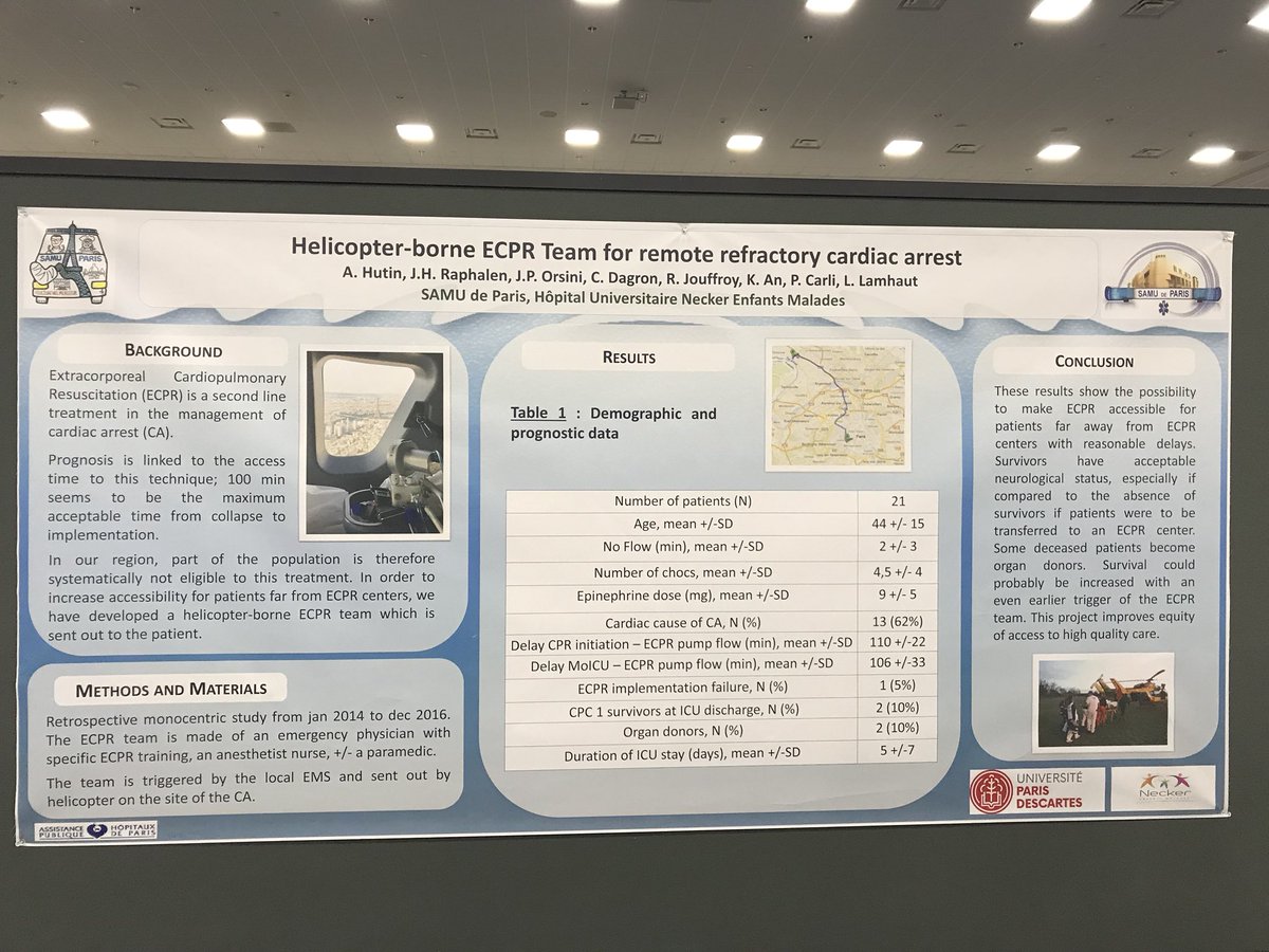 LionelLamhaut's tweet photo. Communication from @samudeparis @APHP with @alice_hutin during #ReSS2017 #AHA17 about Prehospital ECPR https://t.co/JXQ0bVGfVf