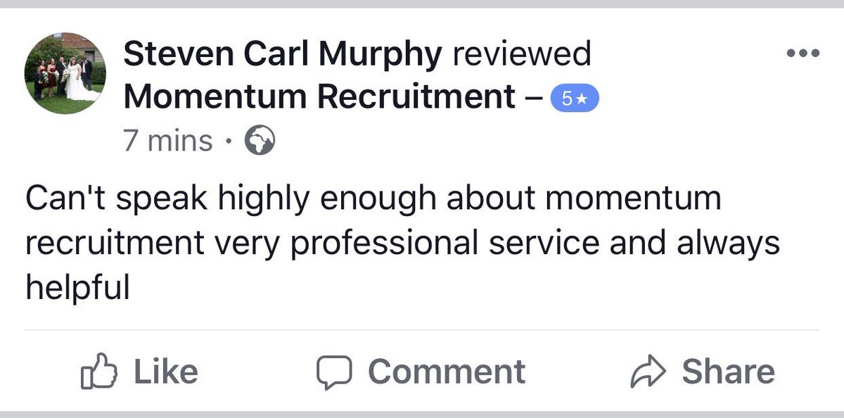 MomentumRec3's tweet photo. It’s great when our temps secure permanent jobs, well deserved Steve 👍👍 #recruitment #5stars #standards https://t.co/DlF6U8nikw