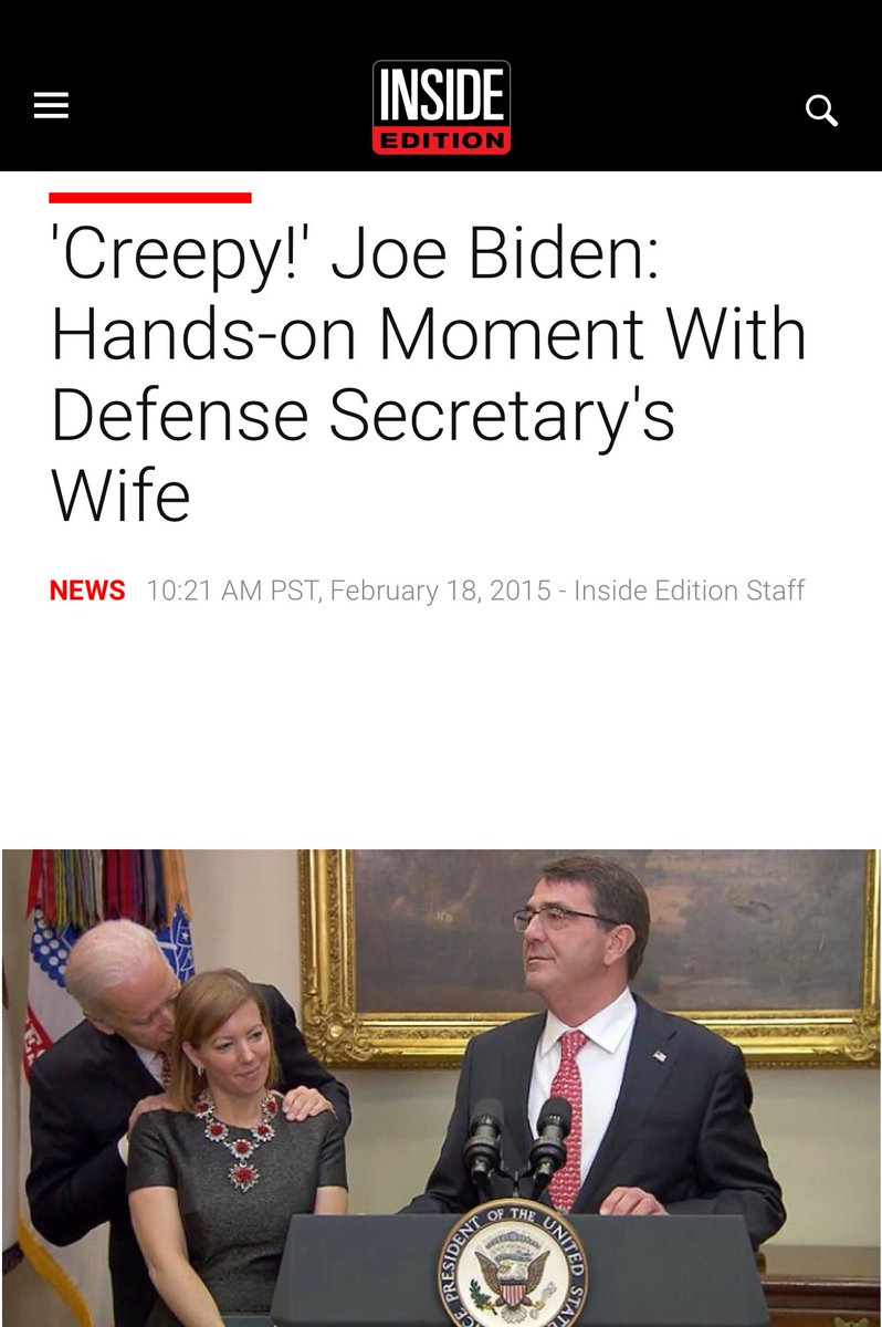 The media has even acknowledged that former Vice President Joe Biden clearly has a problem controlling his behavior around women and young girls.