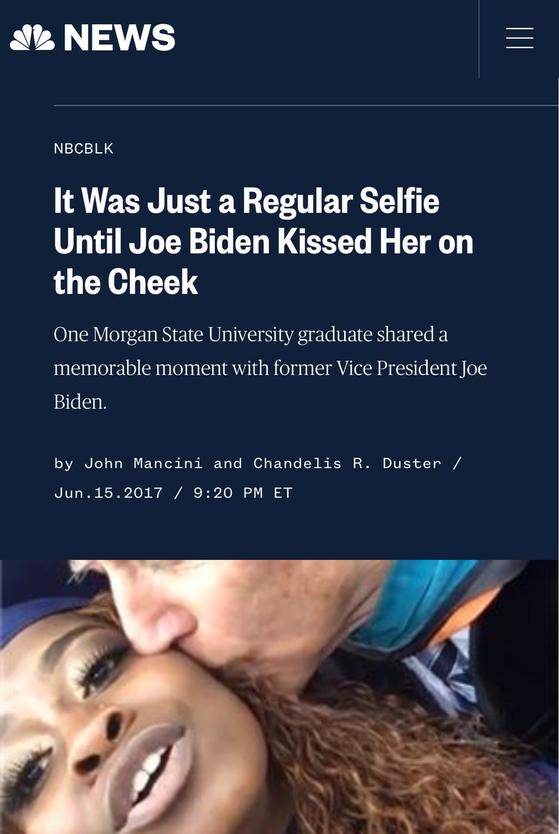 The media has even acknowledged that former Vice President Joe Biden clearly has a problem controlling his behavior around women and young girls.