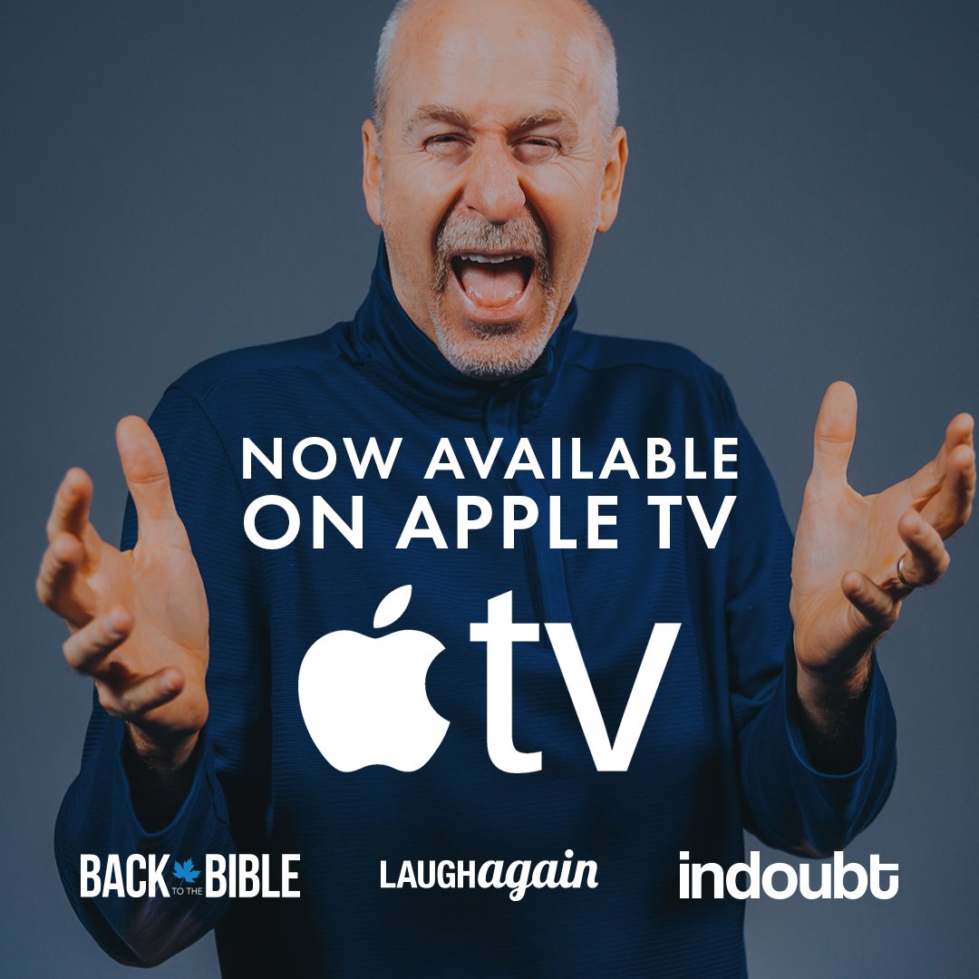 laughagainca's tweet photo. Who's on #AppleTV? We're on Apple TV! Check us out today! #Bible #PodcastOfTheWeek #MotivationMonday #podcast #DrJohnNeufeld #PhilCallaway #Christianity #BibleTeaching #Bible @BTTBC @_truthandlife @laughagainca @indoubtshow https://t.co/T9NxtesCES