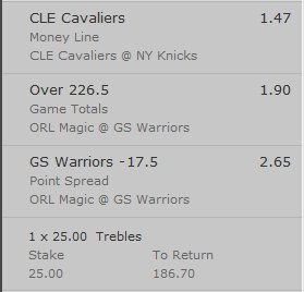 NCAAB_Picks's tweet photo. Too lazy to do my homework for tonight's NBA games, so going with simple 3-fold acca
#NBA #NBAtips #NBAbetting #HowToBetNBA
#GamblingTwitter #protips #bettingtips #freepicks
#Acca #parlay #ATSbets https://t.co/zDoLLnz1QL