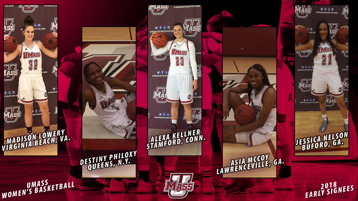 UMassWBB's tweet photo. Thrilled to welcome this talented group of 5️⃣ to our program! Can’t wait to bring them aboard.

📰 https://t.co/LMr02FPjGc
#UniteTheMasses https://t.co/YNBXZUdreh
