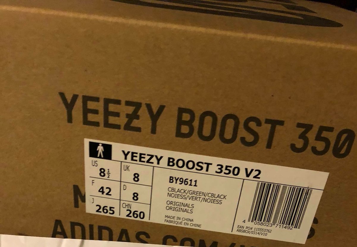 fake yeezy size tag