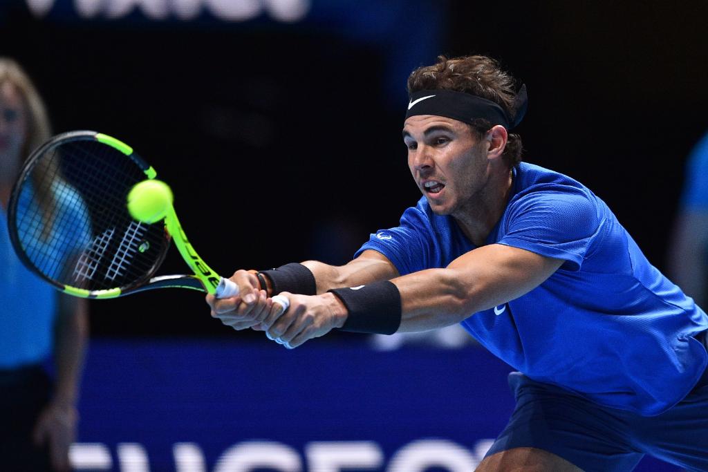 usopen's tweet photo. Vintage Rafa!

@RafaelNadal saves 4️⃣ match points at the #NittoATPFinals to level the score with Goffin at 6-7, 7-6, 0-0.

#USOpen https://t.co/qpSpZwzO5T